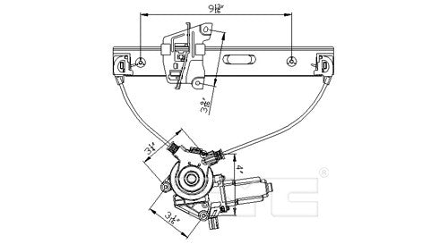 TYC Power Window Motor and Regulator Assembly 660531