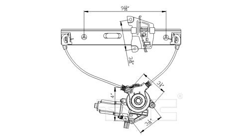 TYC Power Window Motor and Regulator Assembly 660532