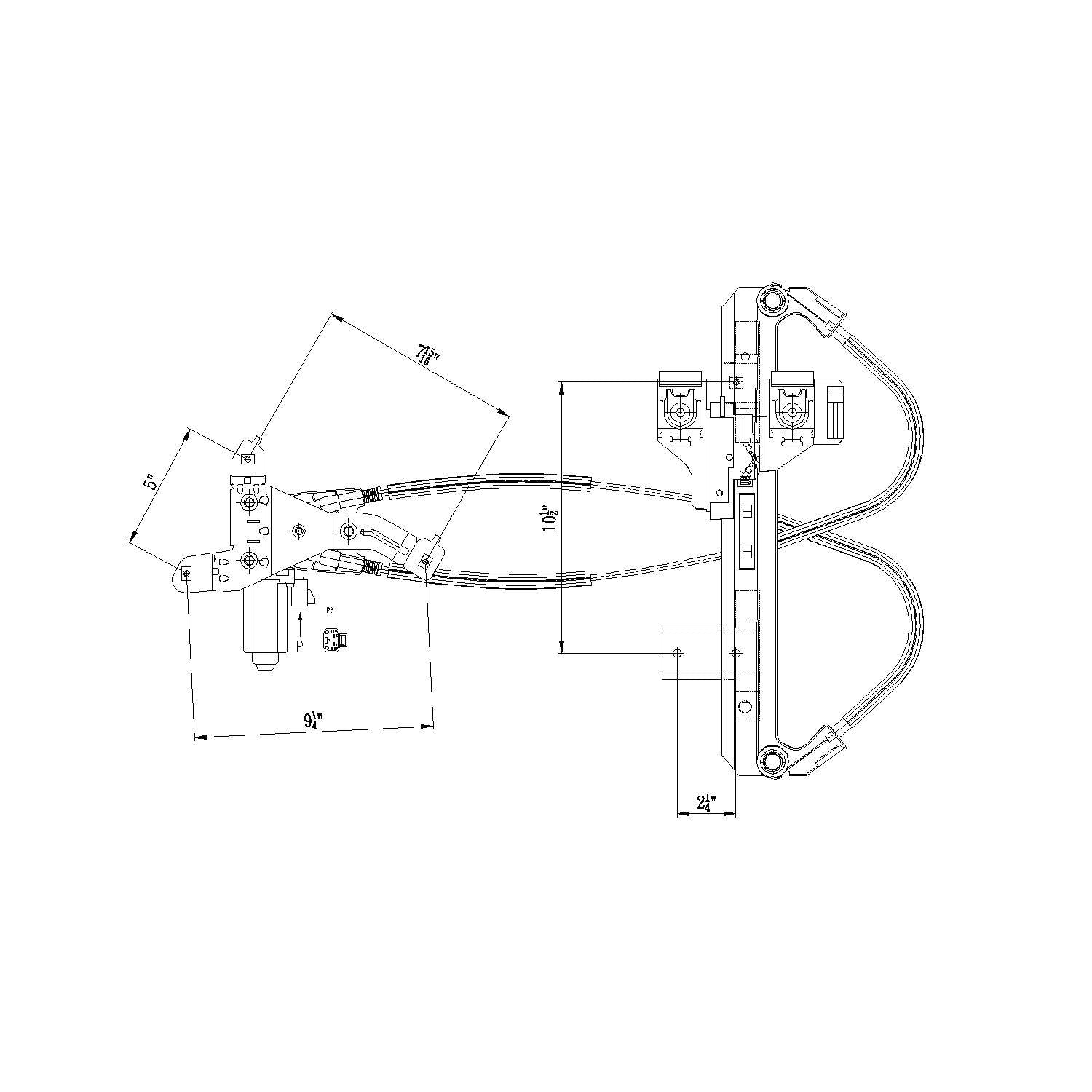 TYC Power Window Motor and Regulator Assembly 660544