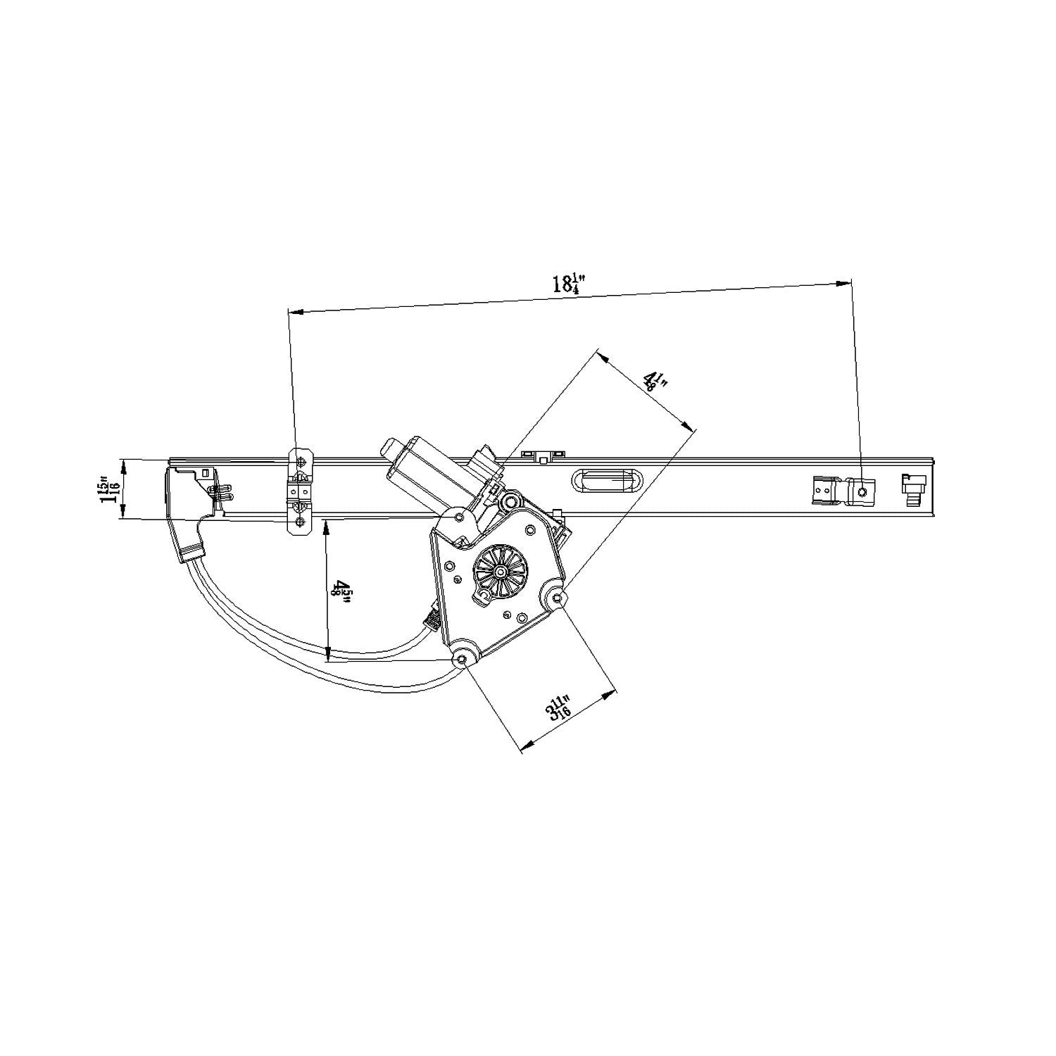 TYC Power Window Motor and Regulator Assembly 660545