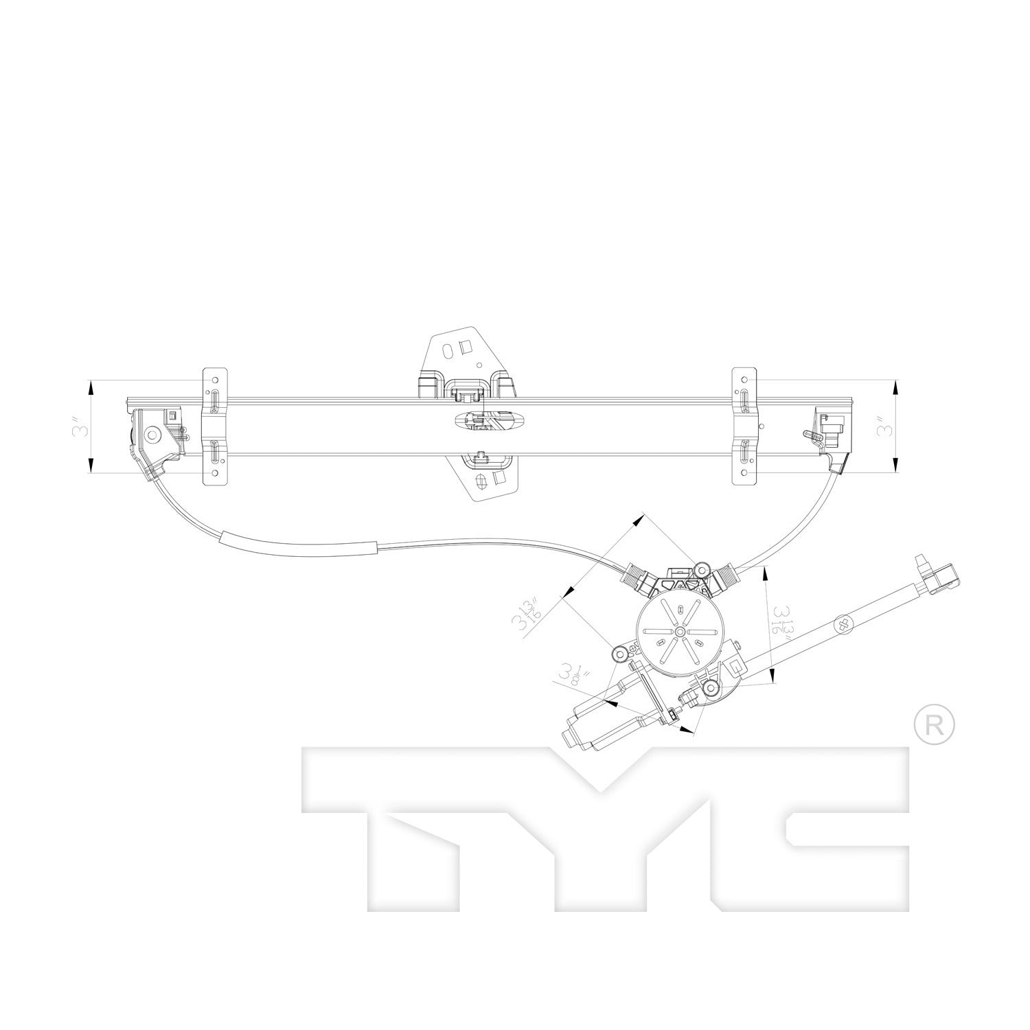 TYC Power Window Motor and Regulator Assembly 660553