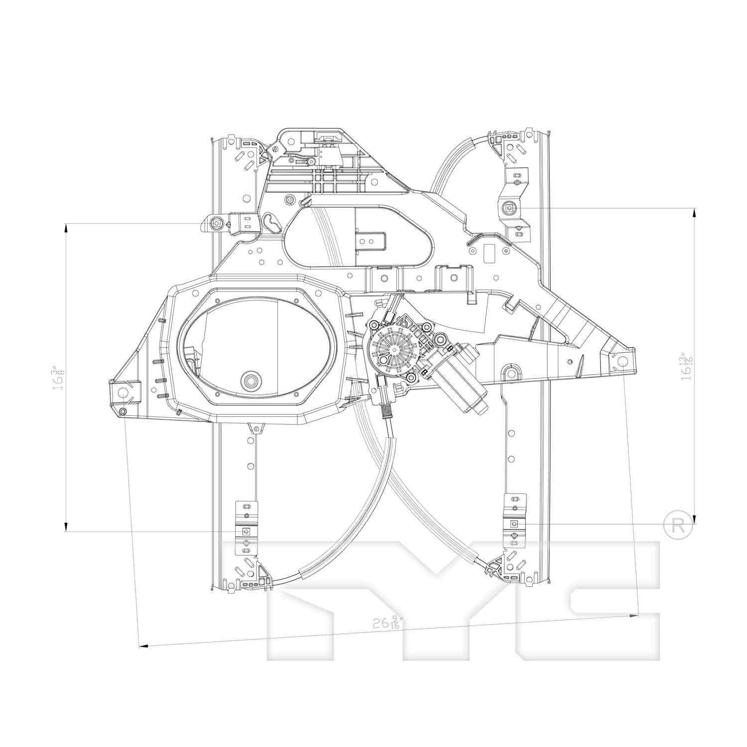 TYC Power Window Motor and Regulator Assembly 660557