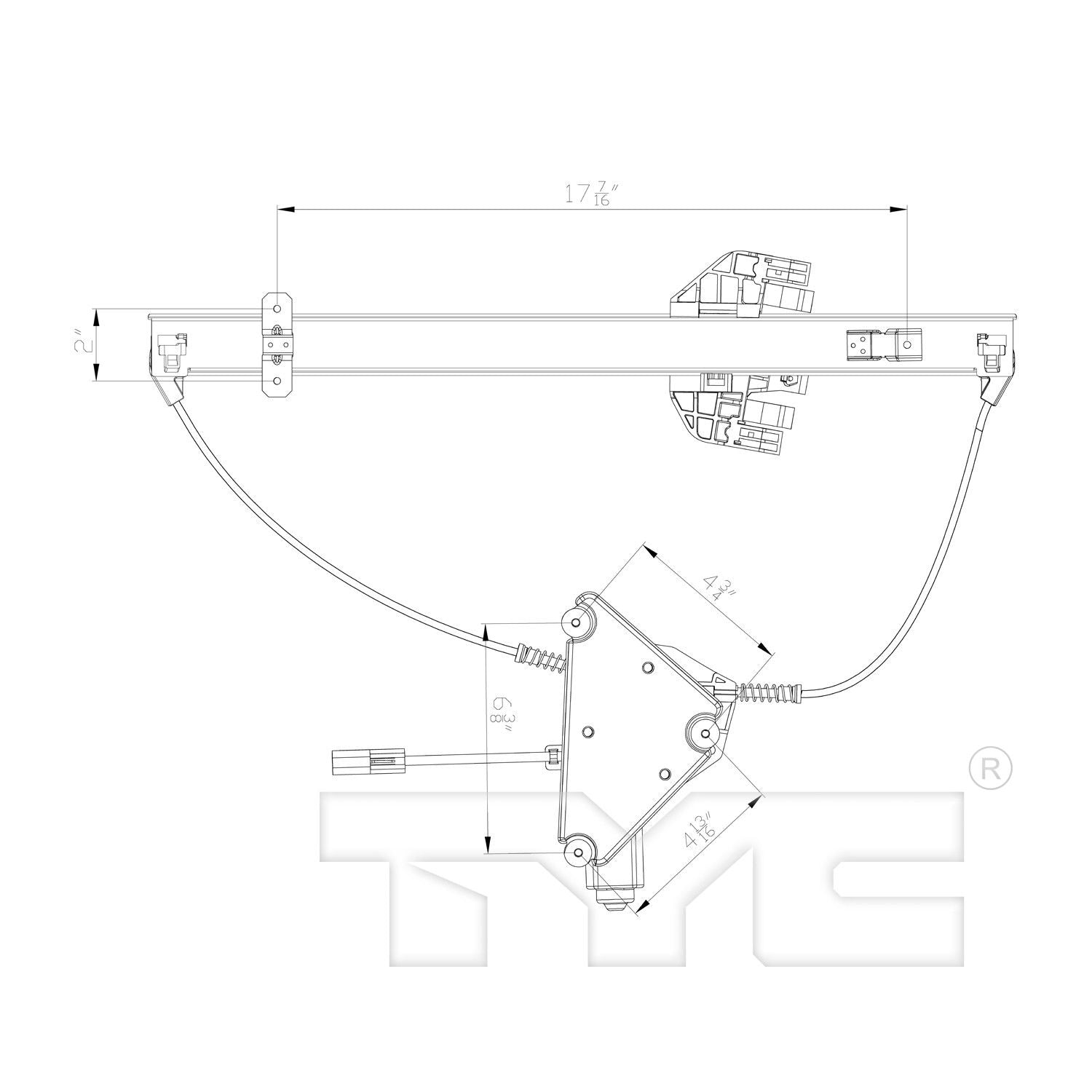 TYC Power Window Motor and Regulator Assembly 660560
