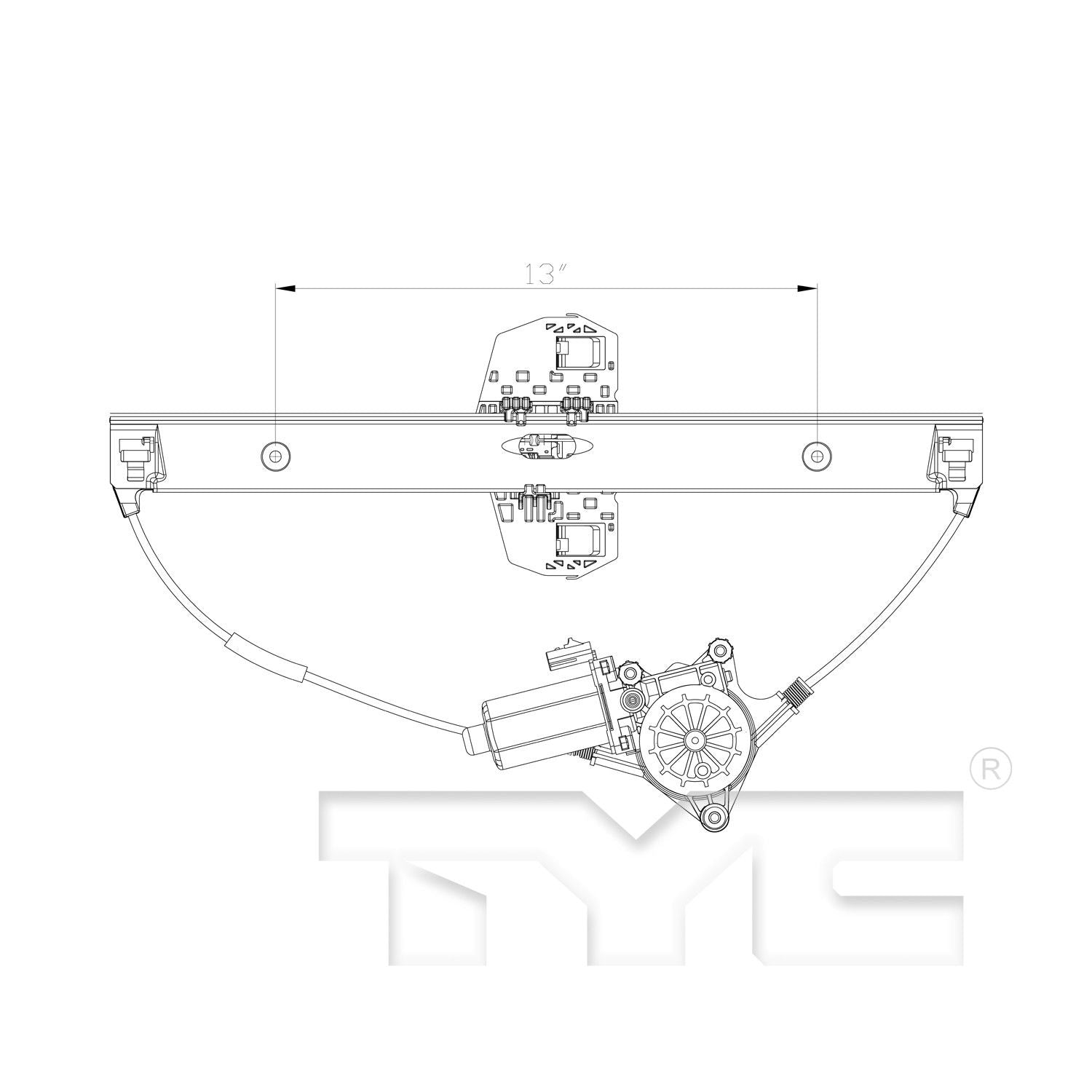 TYC Power Window Motor and Regulator Assembly 660562