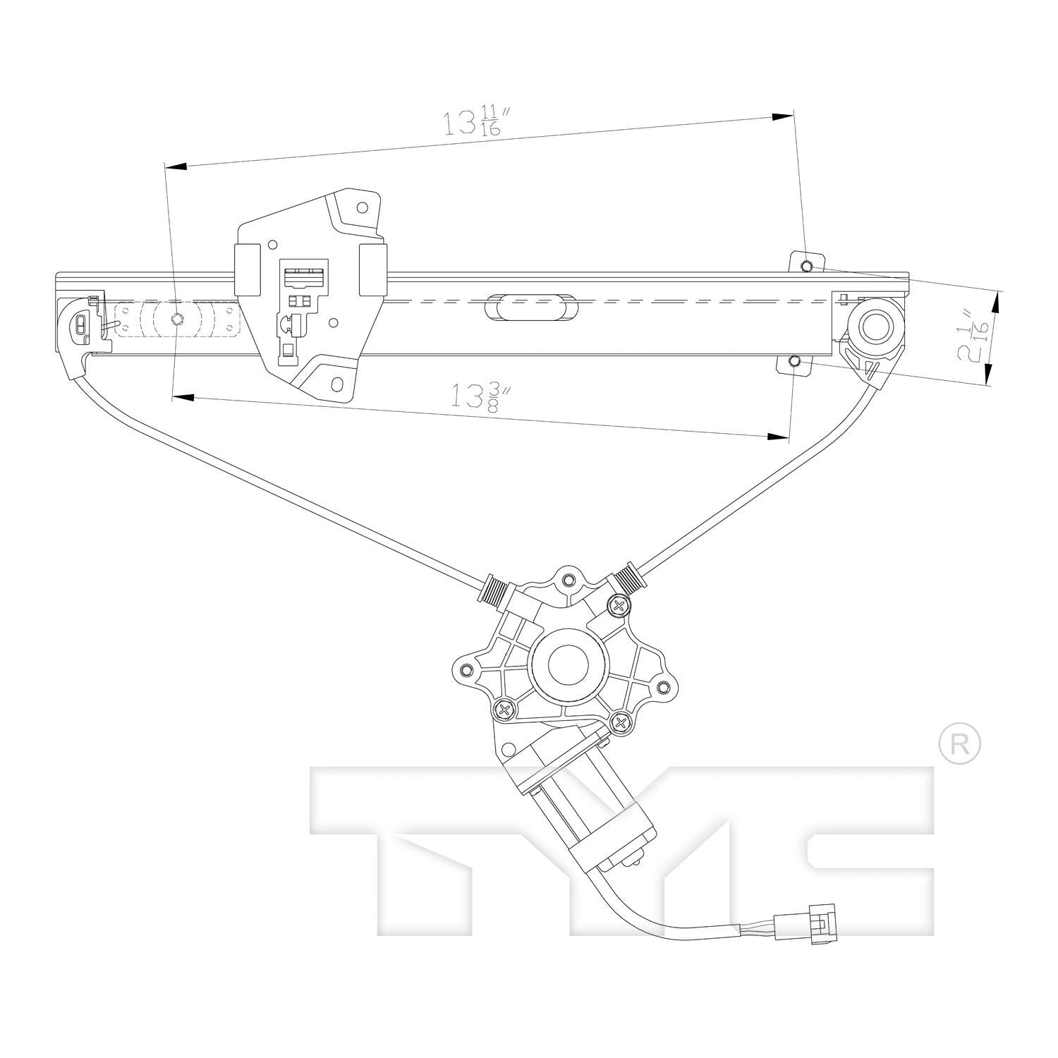 TYC Power Window Motor and Regulator Assembly 660567