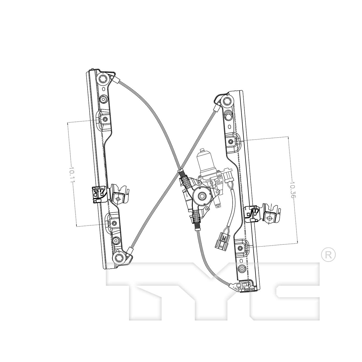 TYC Power Window Motor and Regulator Assembly 660599