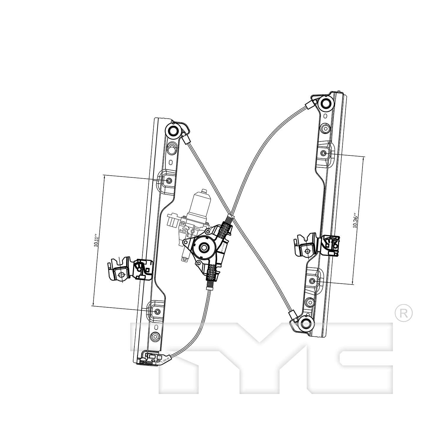 TYC Power Window Motor and Regulator Assembly 660600