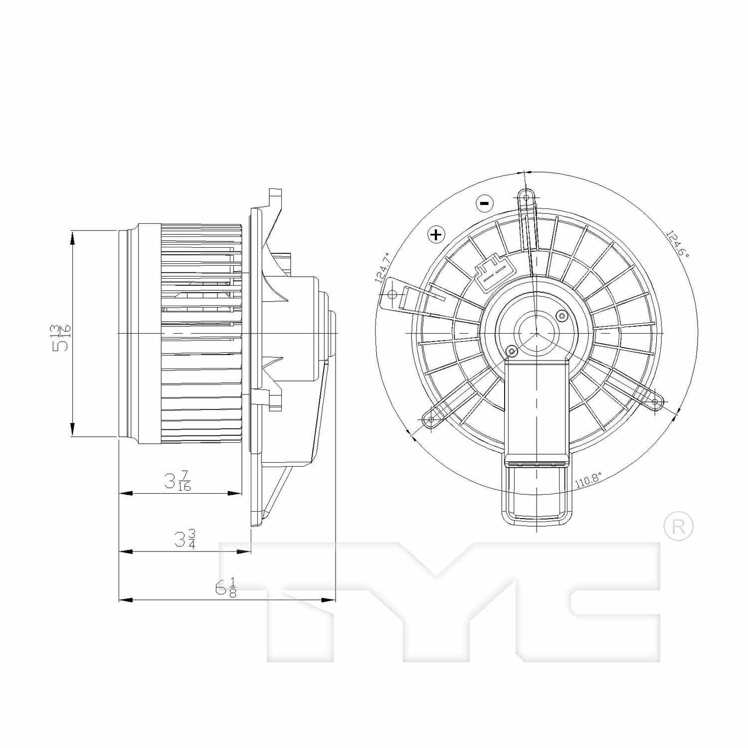 TYC HVAC Blower Motor 700216