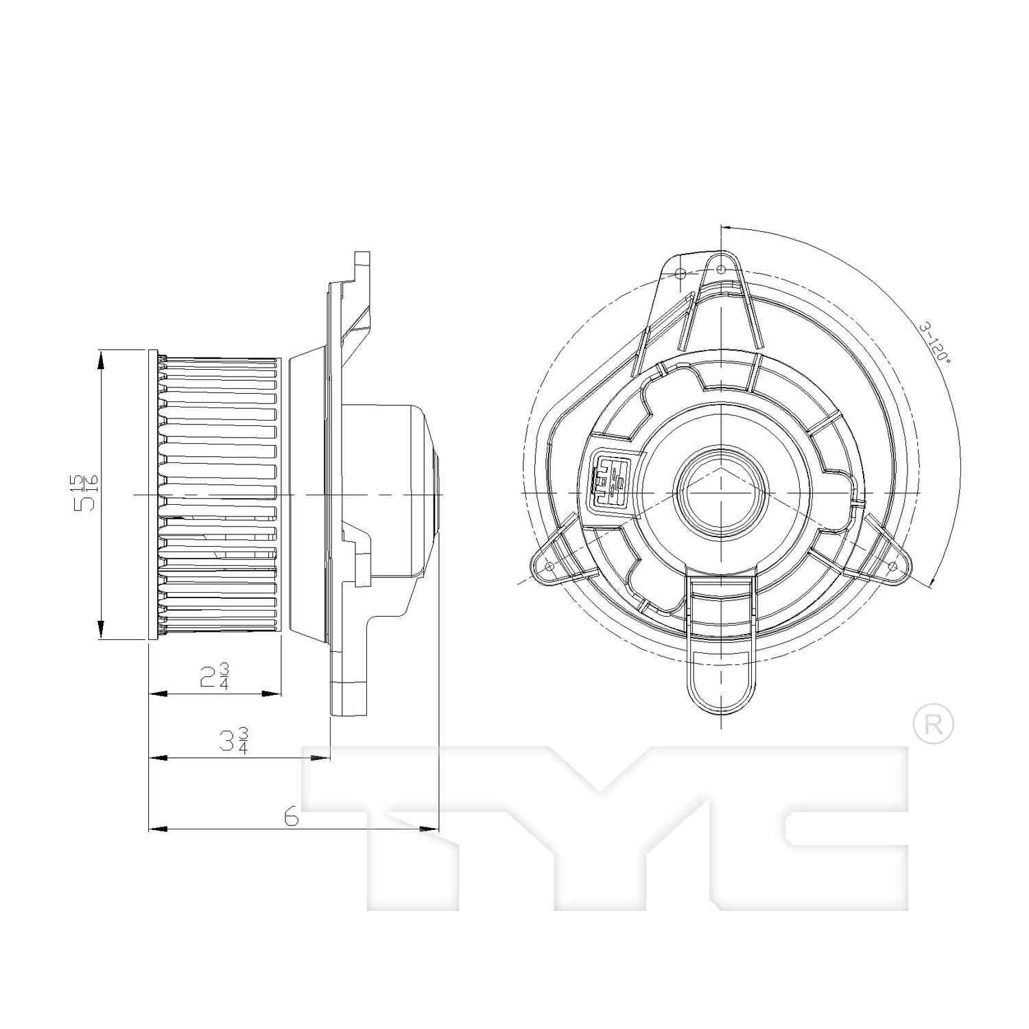 TYC HVAC Blower Motor 700217