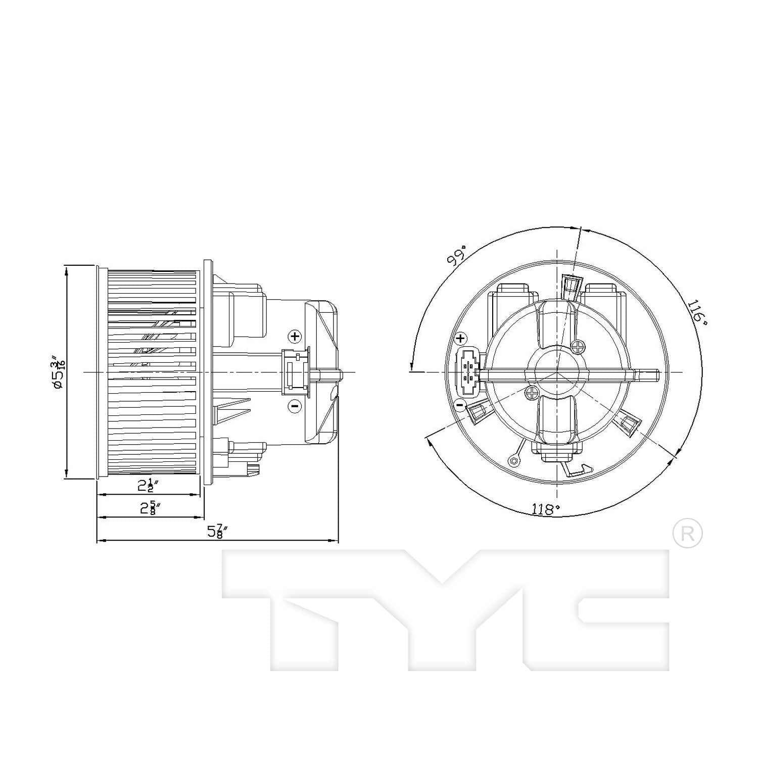 TYC HVAC Blower Motor 700254