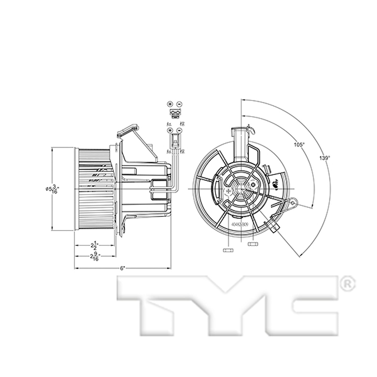 TYC HVAC Blower Motor 700277
