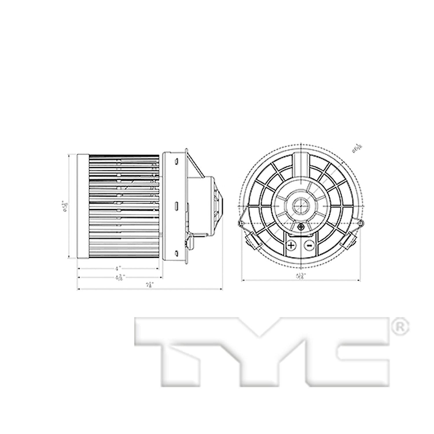 TYC HVAC Blower Motor