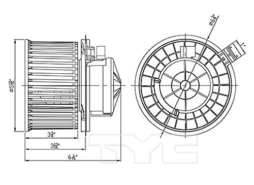 TYC HVAC Blower Motor