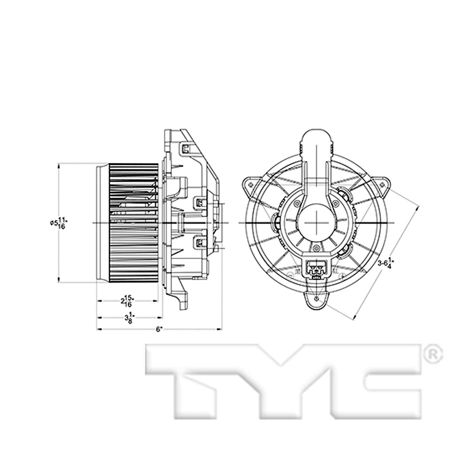 TYC HVAC Blower Motor 700288