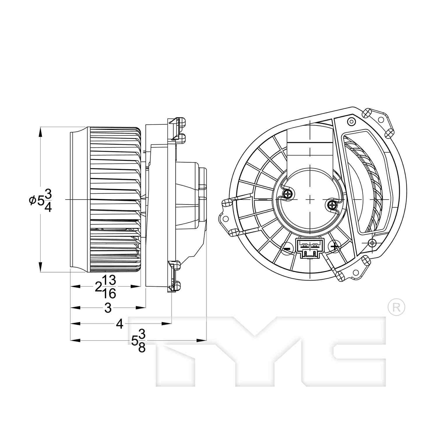 TYC HVAC Blower Motor 700293