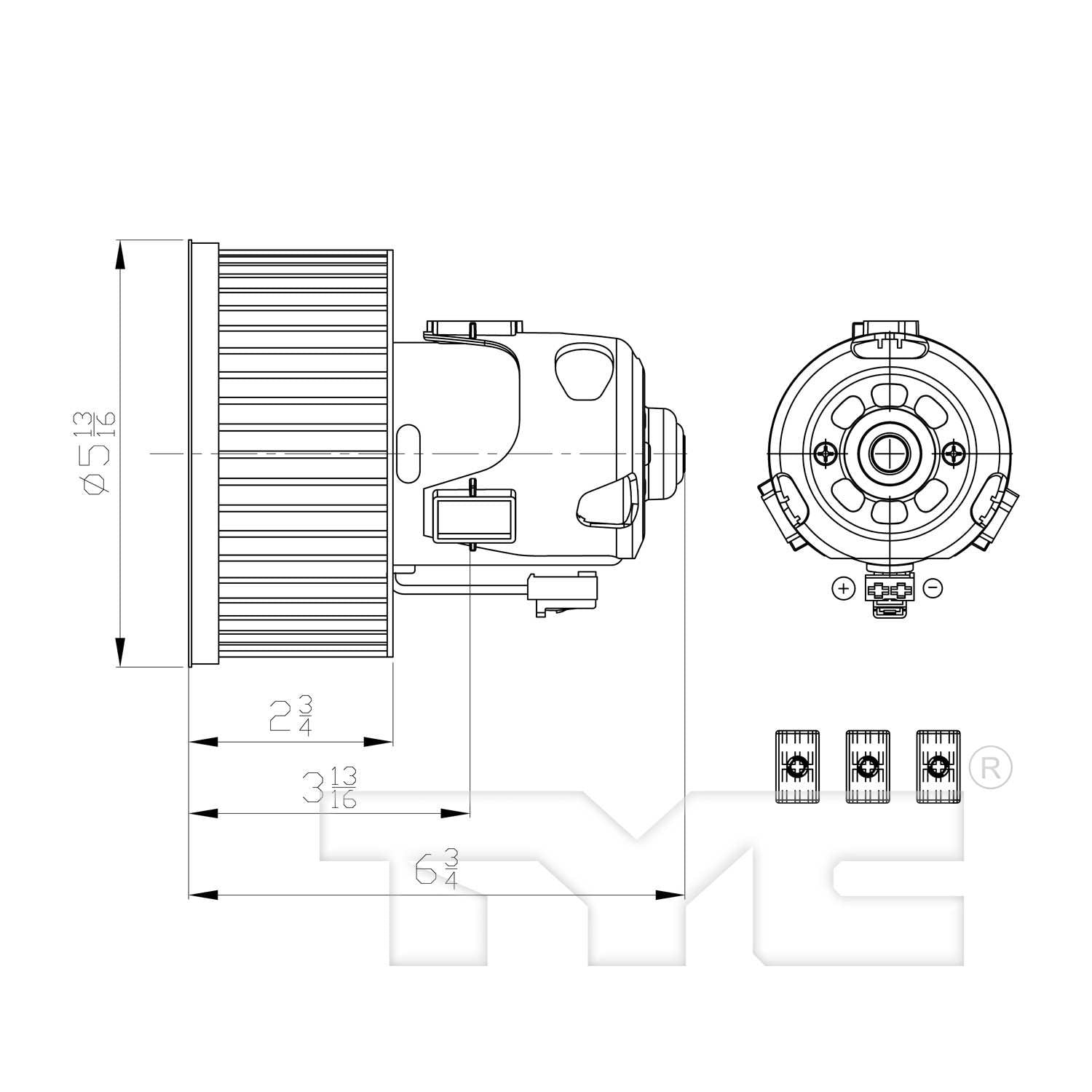 TYC HVAC Blower Motor 700294