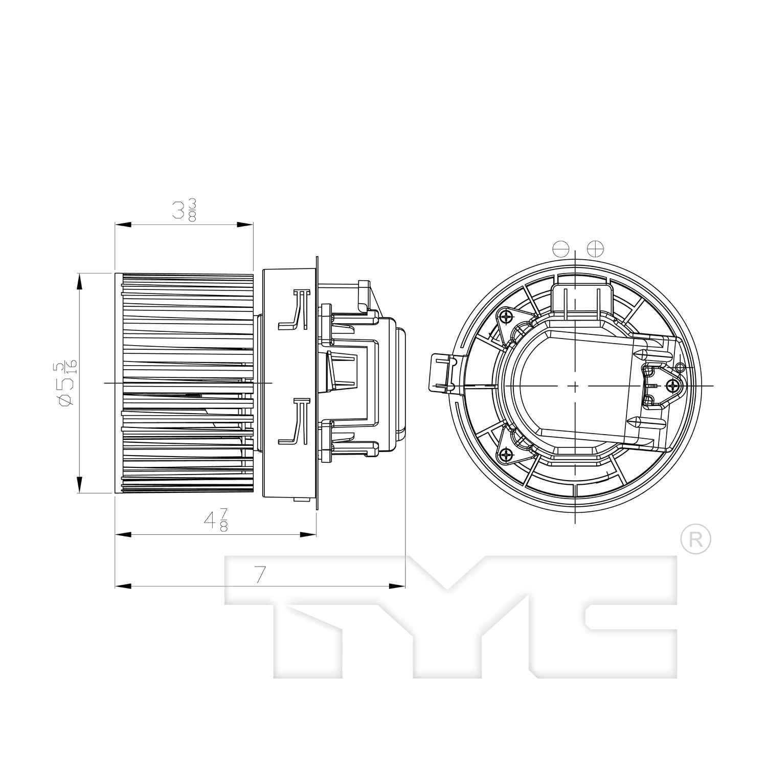 TYC HVAC Blower Motor 700295