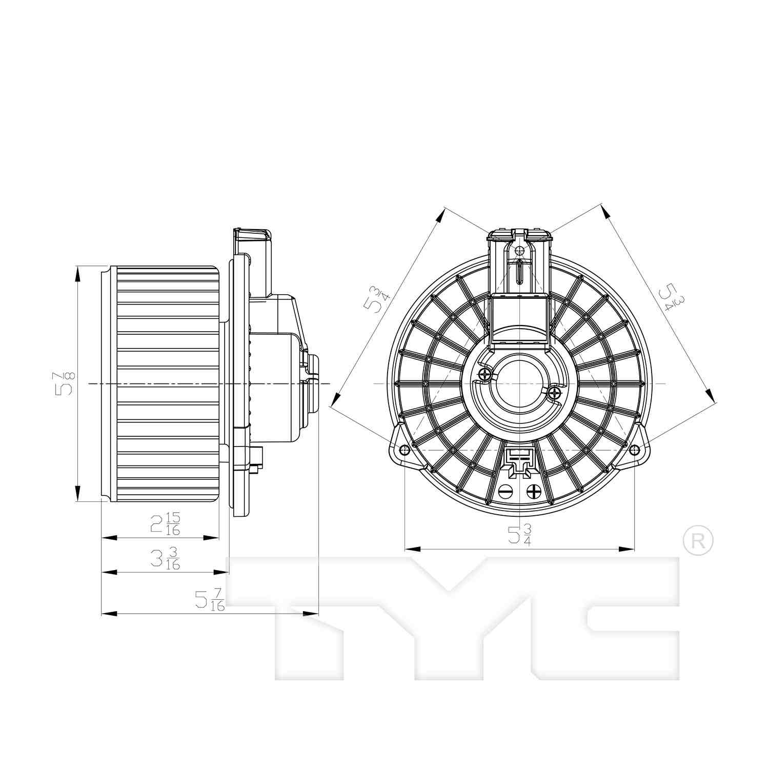 TYC HVAC Blower Motor 700302