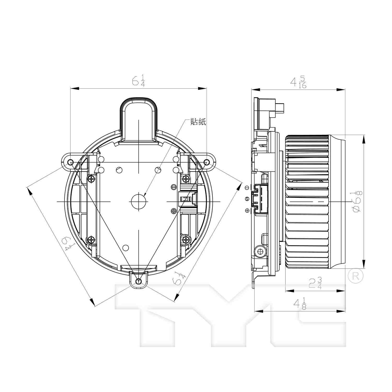 TYC HVAC Blower Motor 700306