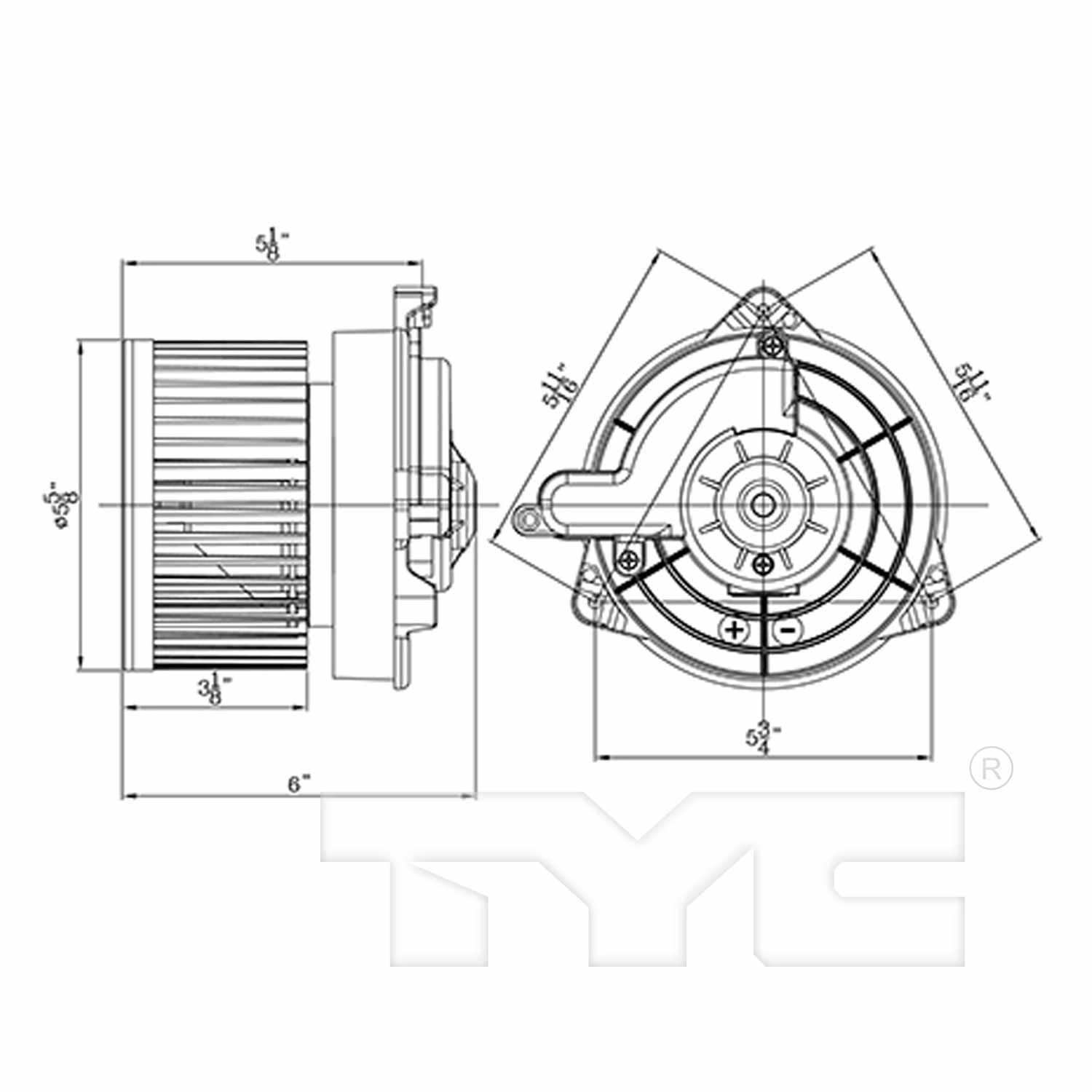 TYC HVAC Blower Motor 700311