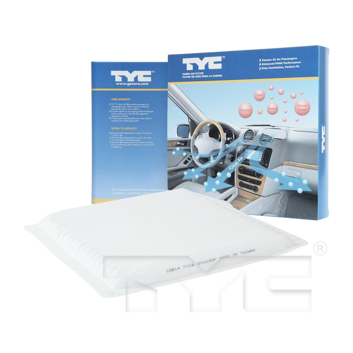 TYC Cabin Air Filter 800009P