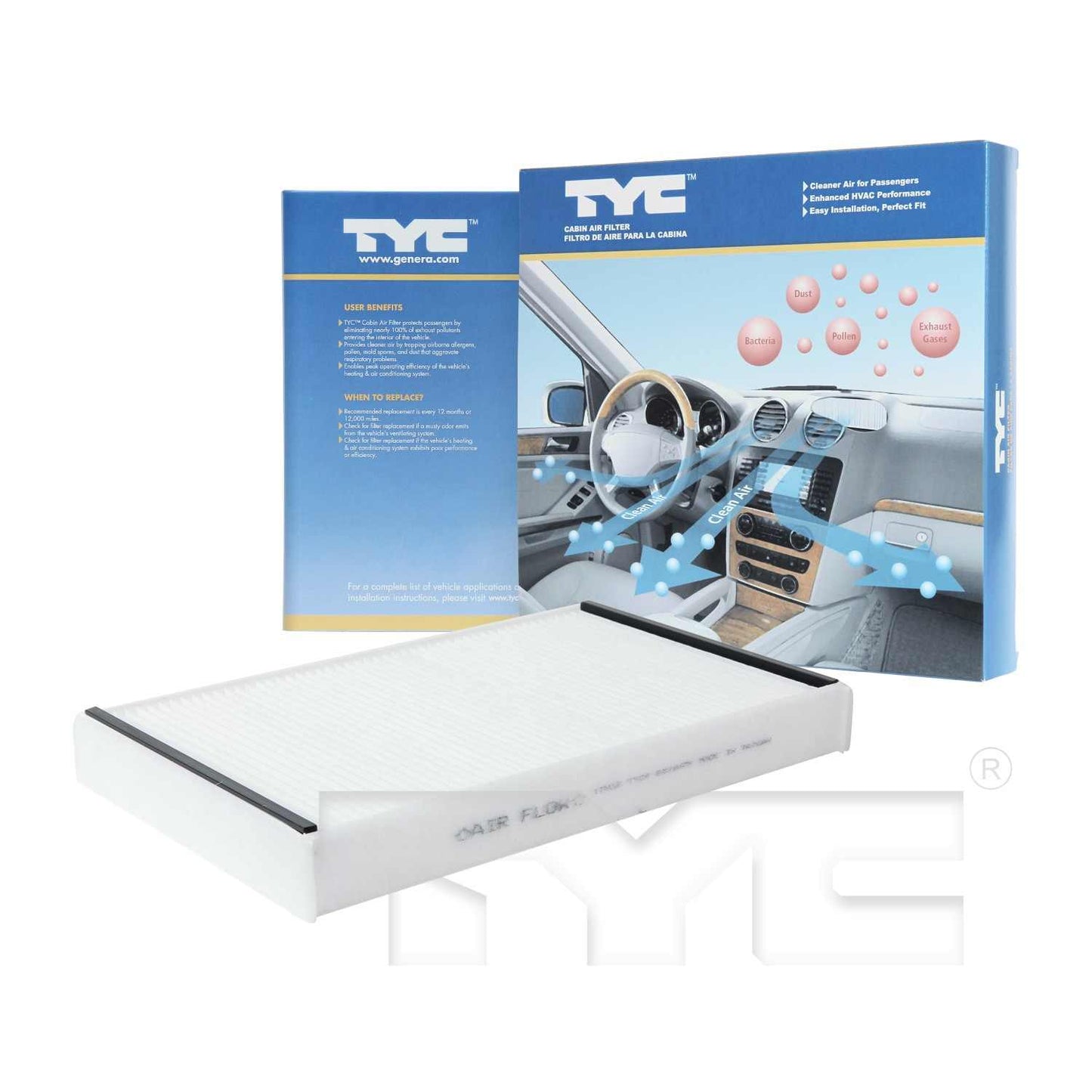 TYC Cabin Air Filter 800037P