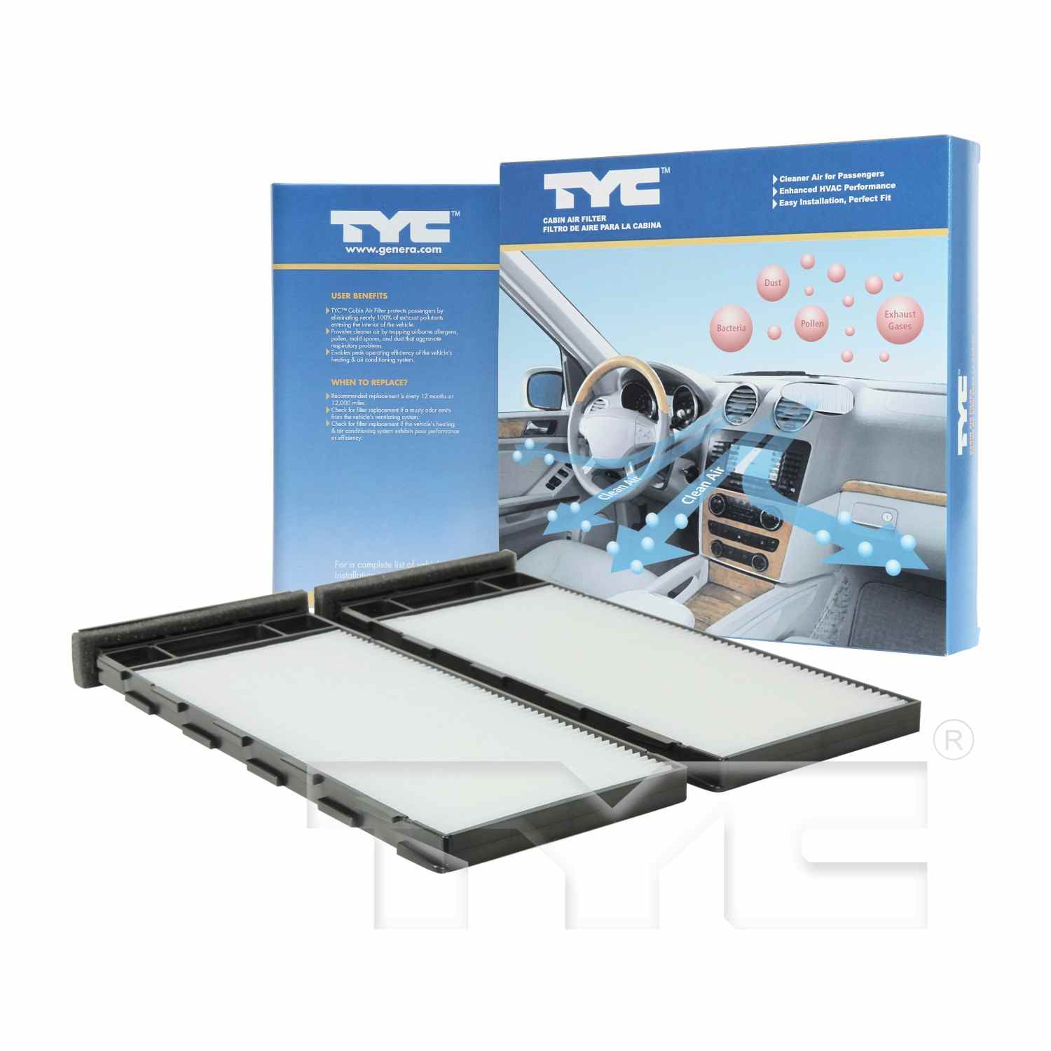 TYC Cabin Air Filter 800072P2