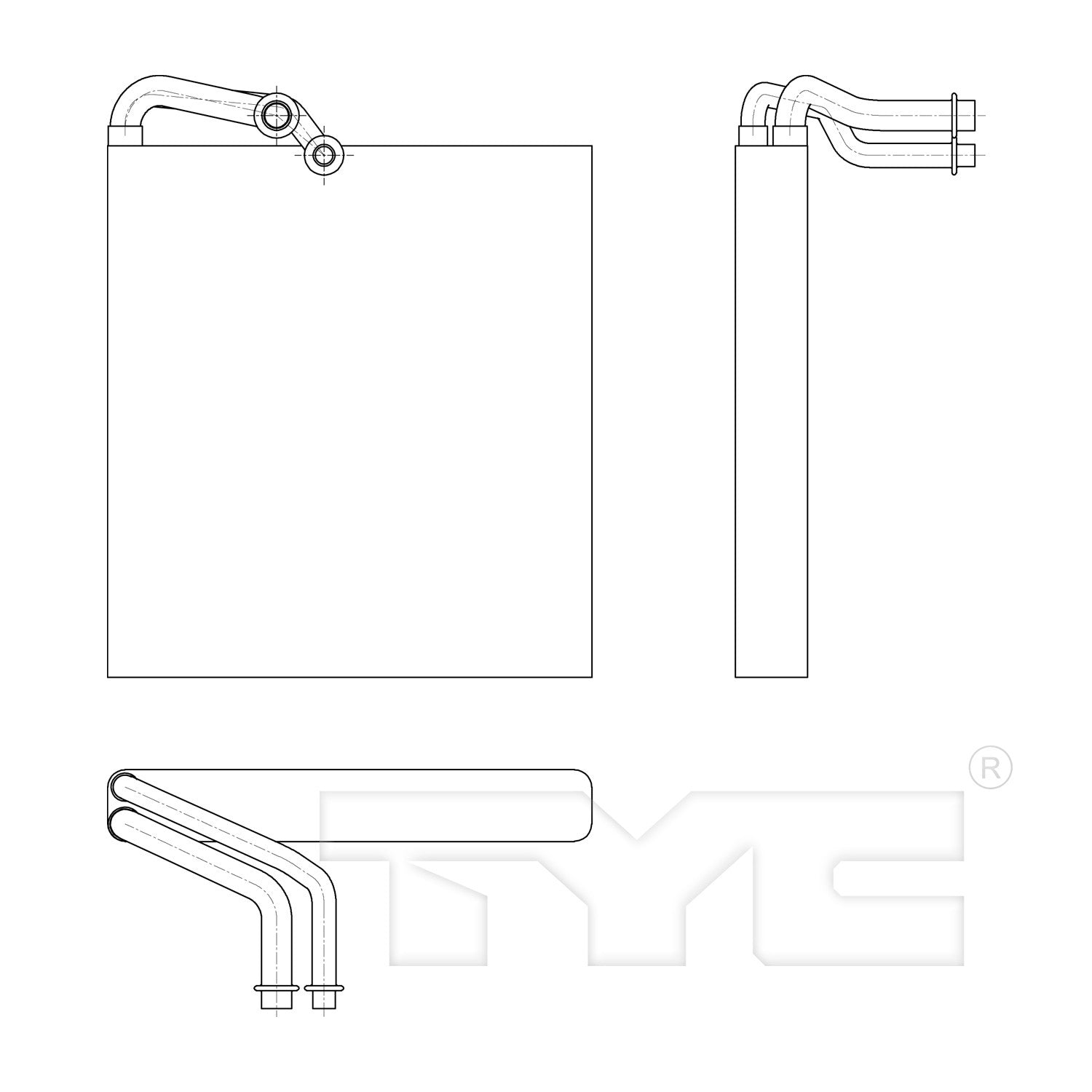 TYC A/C Evaporator Core 97166