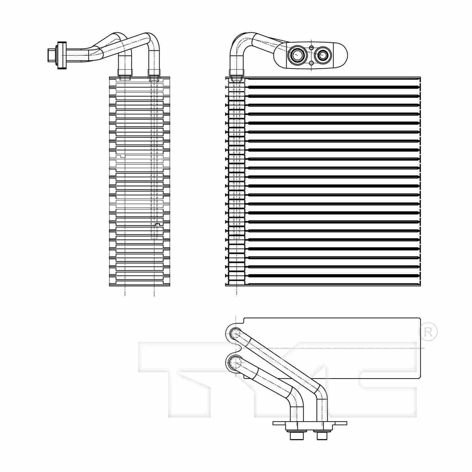 TYC A/C Evaporator Core 97176