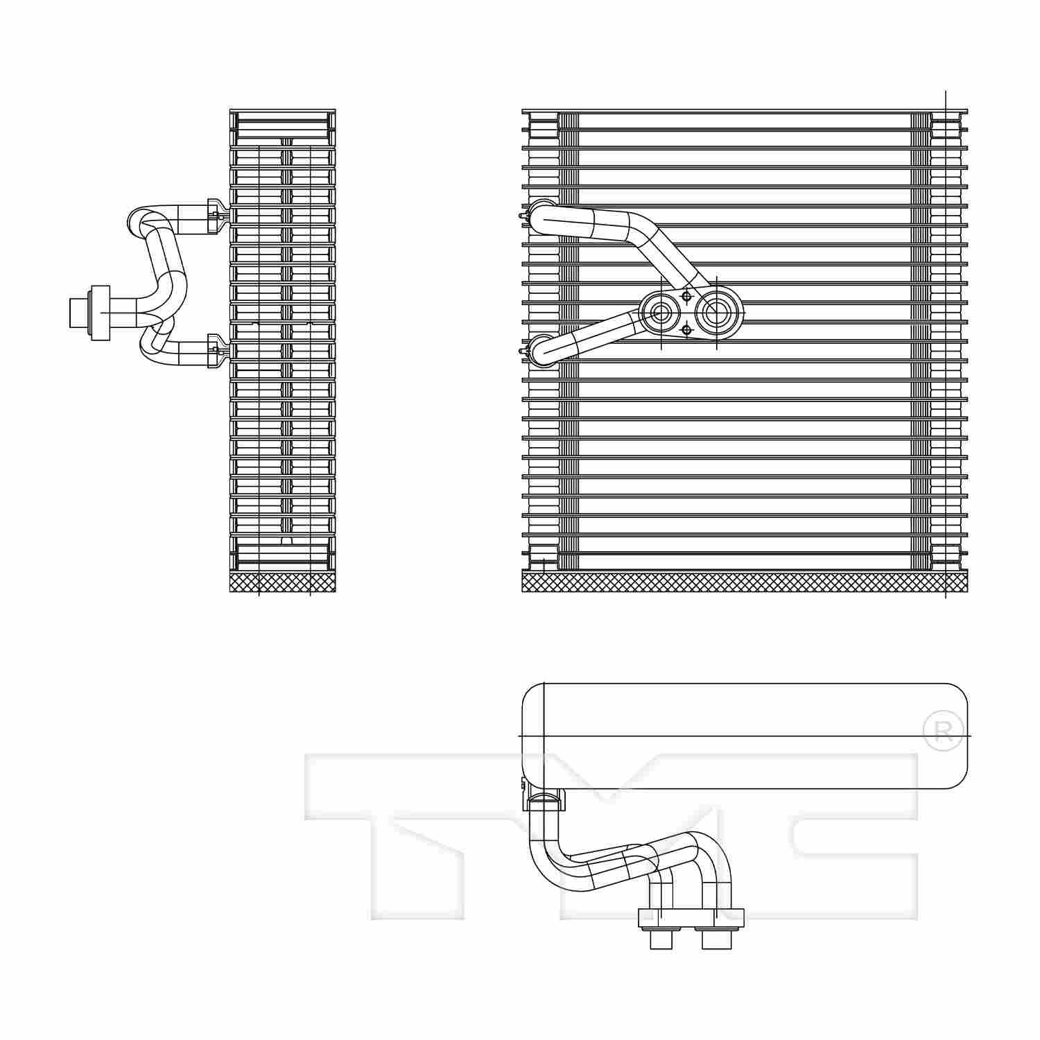 TYC A/C Evaporator Core 97207