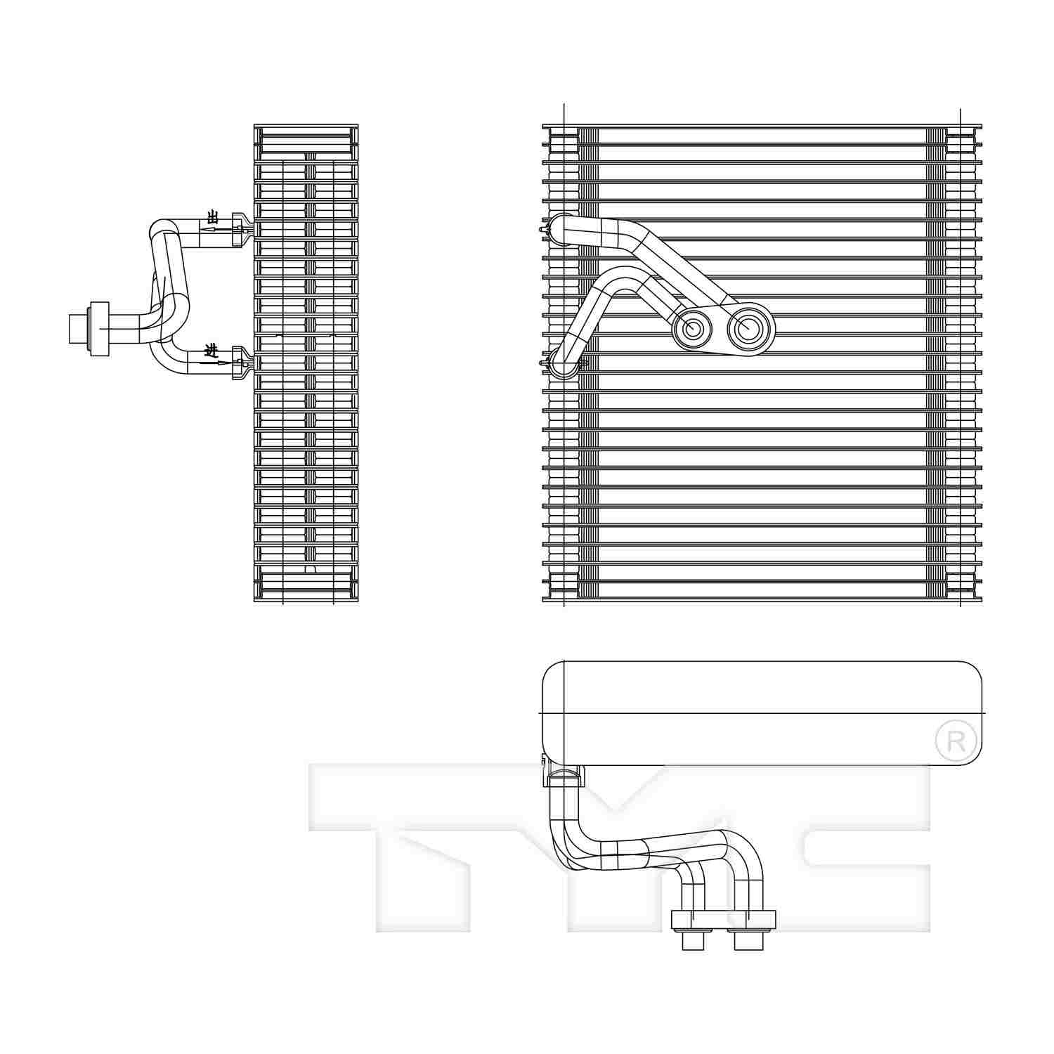 TYC A/C Evaporator Core 97211
