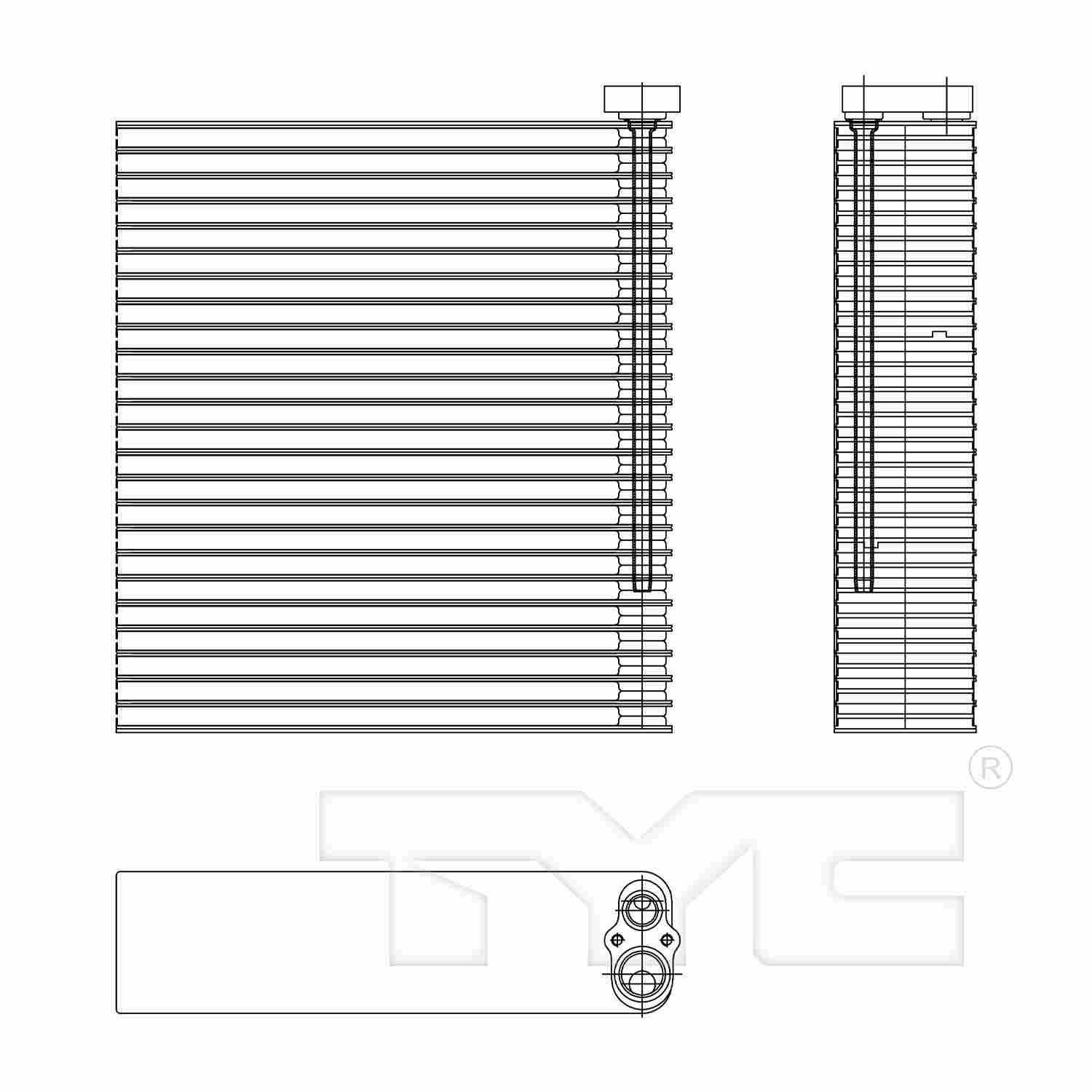 TYC A/C Evaporator Core 97215