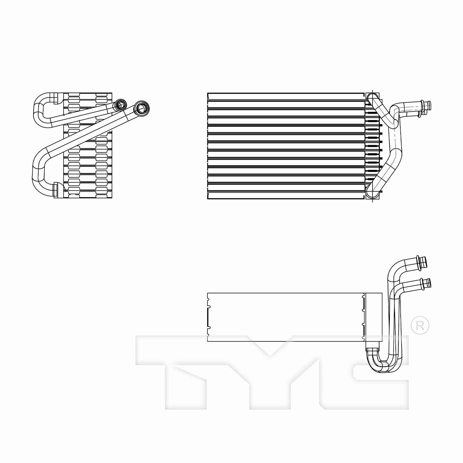 TYC A/C Evaporator Core 97228