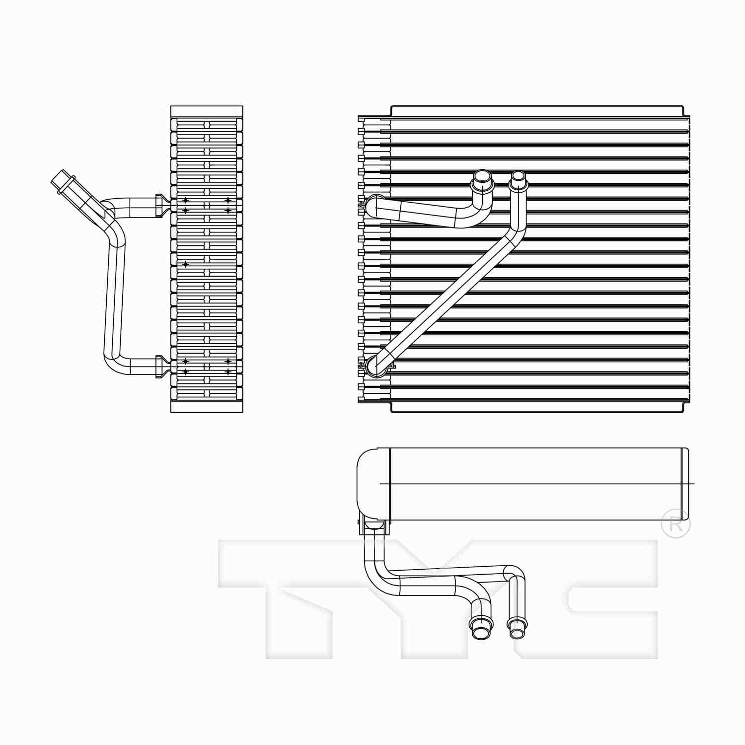 TYC A/C Evaporator Core 97233