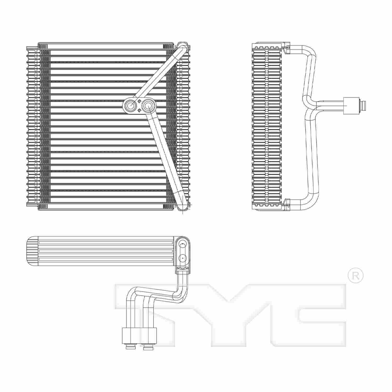 TYC A/C Evaporator Core 97235