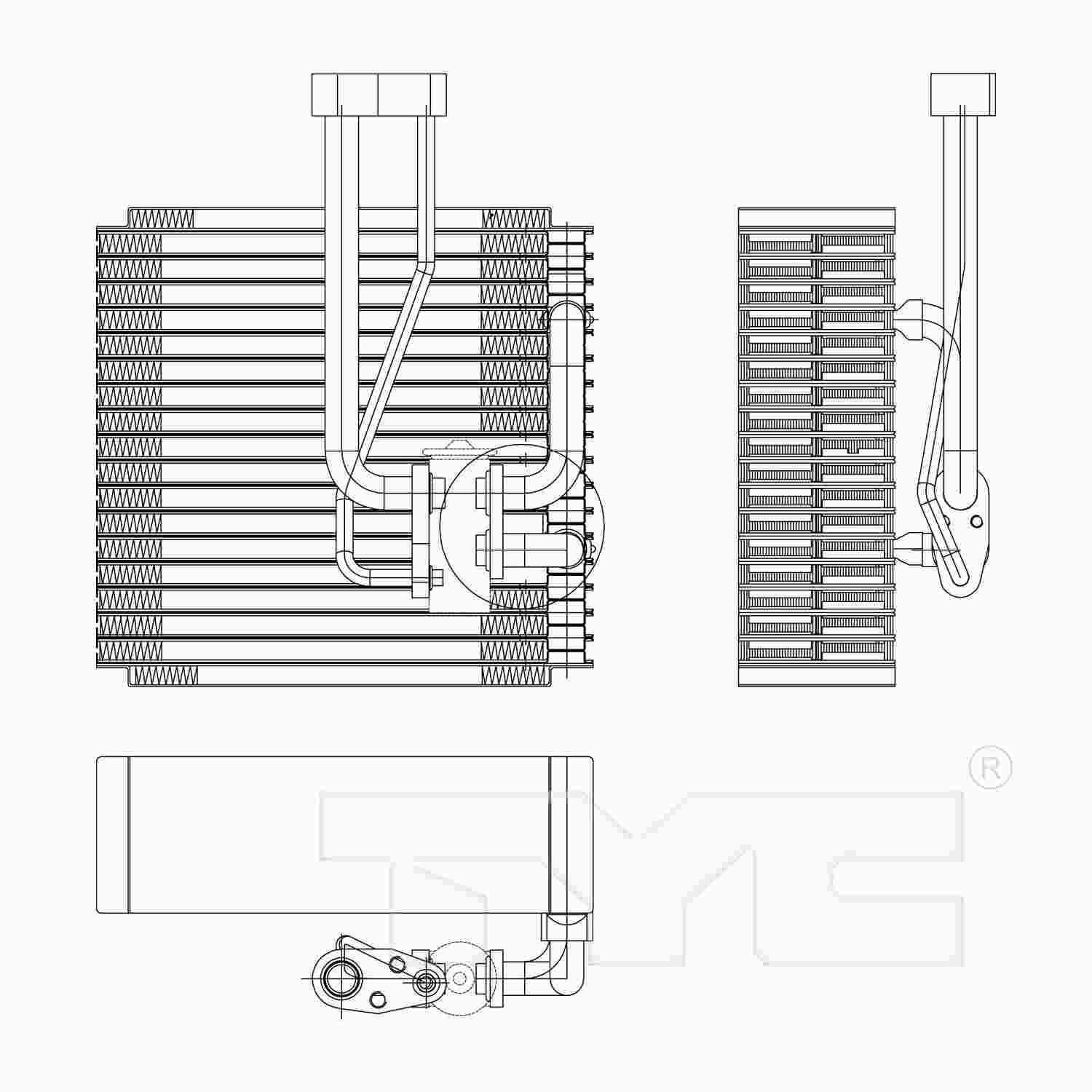 TYC A/C Evaporator Core 97252