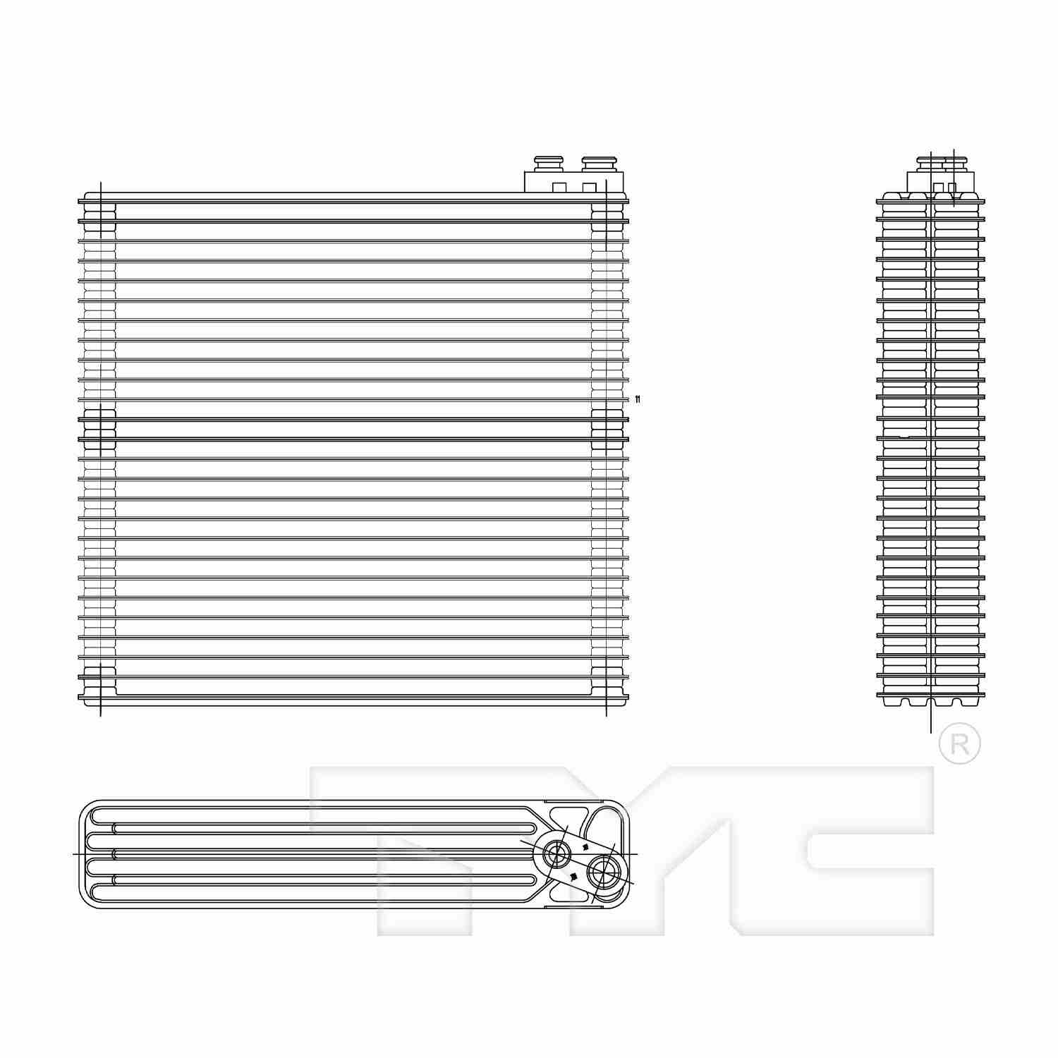 TYC A/C Evaporator Core 97258