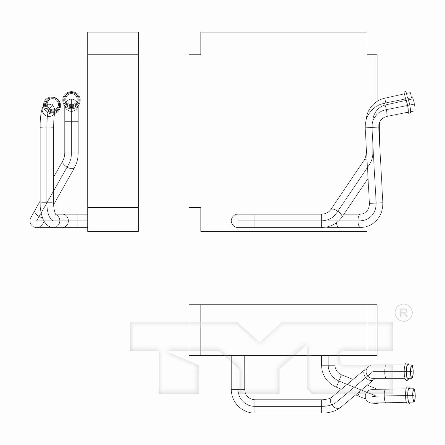 TYC A/C Evaporator Core  top view frsport 97263