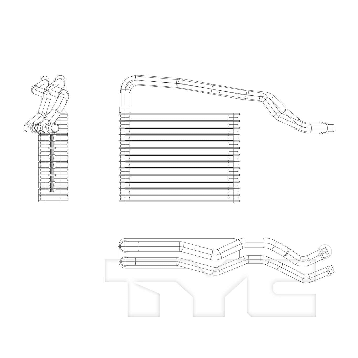 TYC A/C Evaporator Core 97268