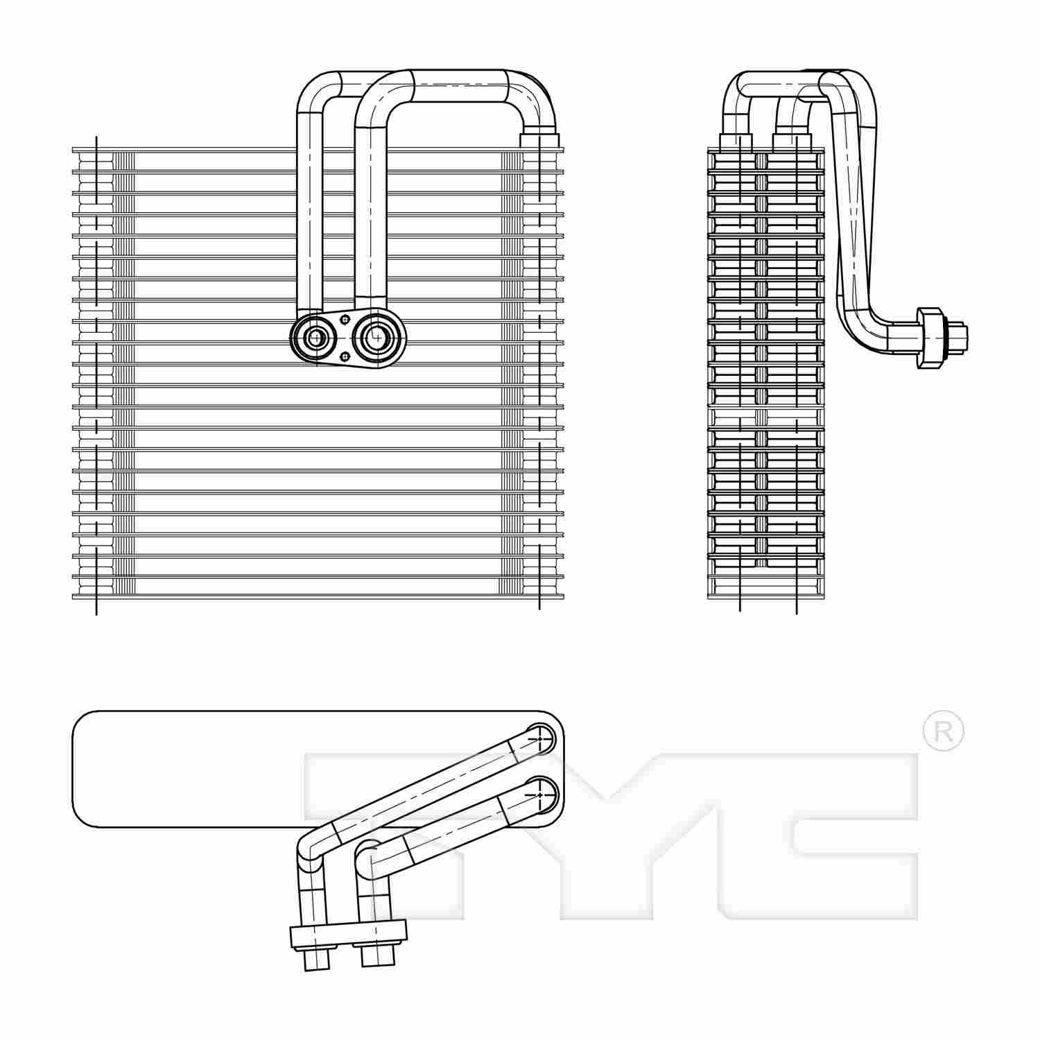 TYC A/C Evaporator Core 97288