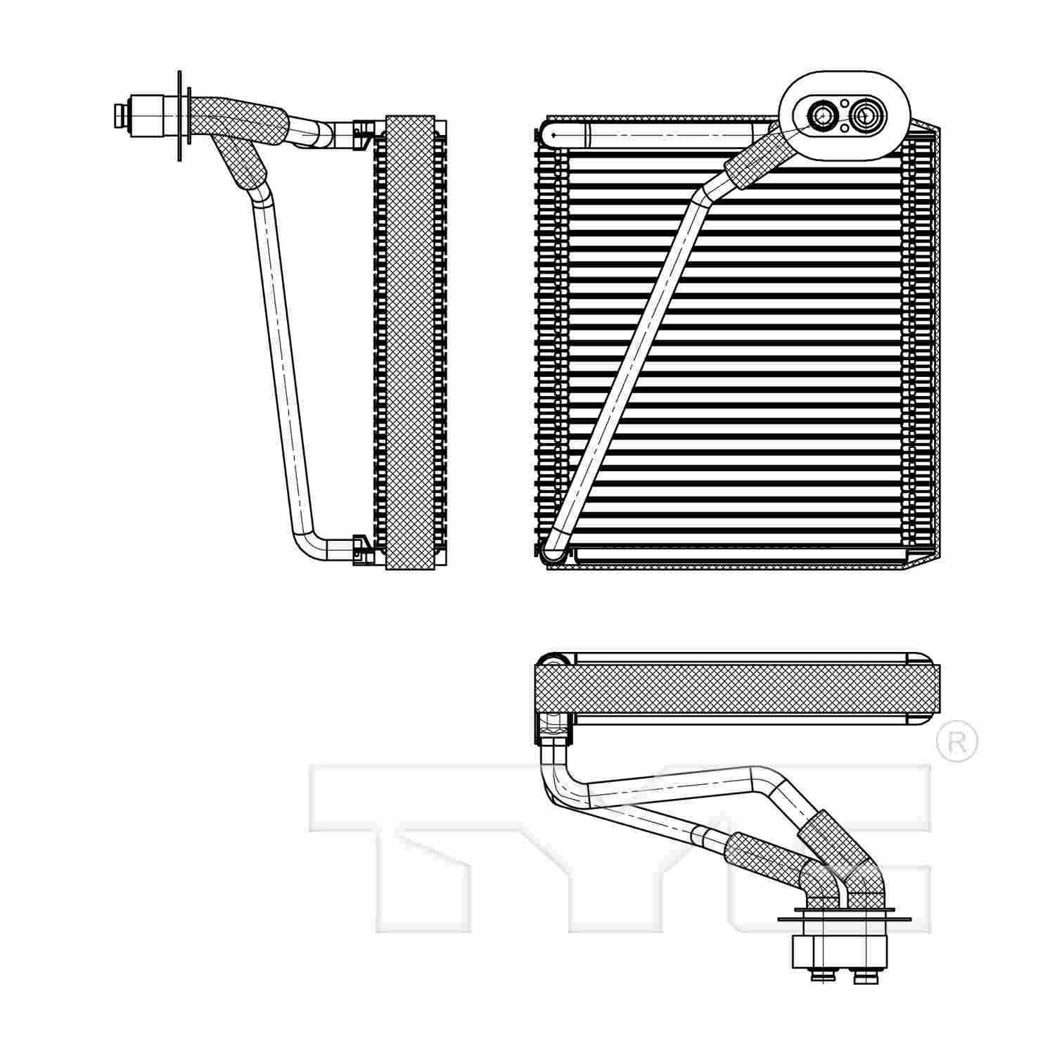 TYC A/C Evaporator Core 97304