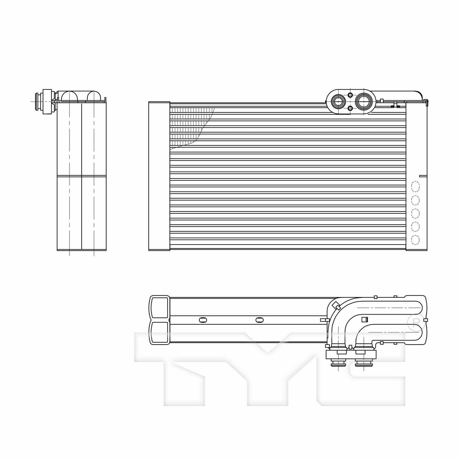 TYC A/C Evaporator Core 97308
