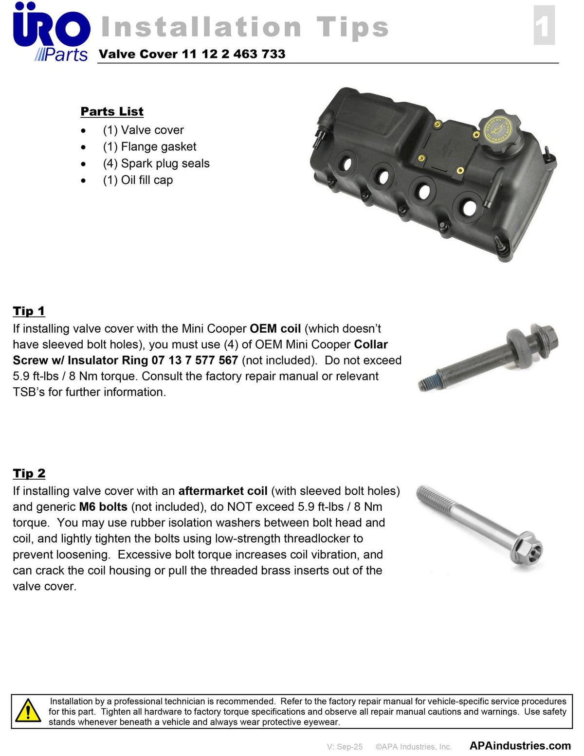URO Engine Valve Cover 11122463733