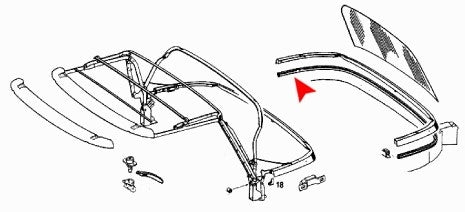 URO Convertible Top Seal 1137790022
