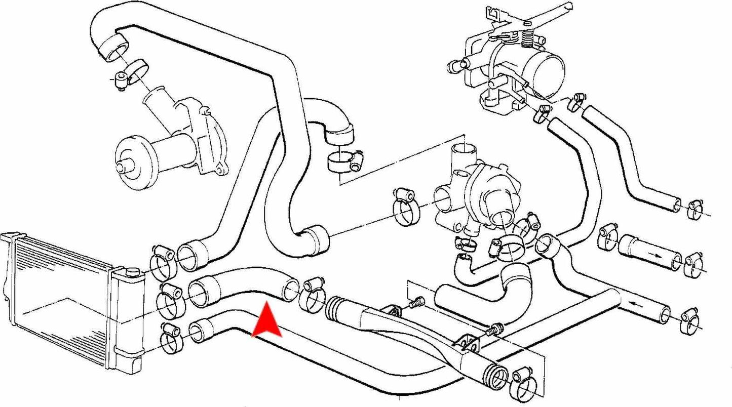 URO Radiator Coolant Hose 11531722486