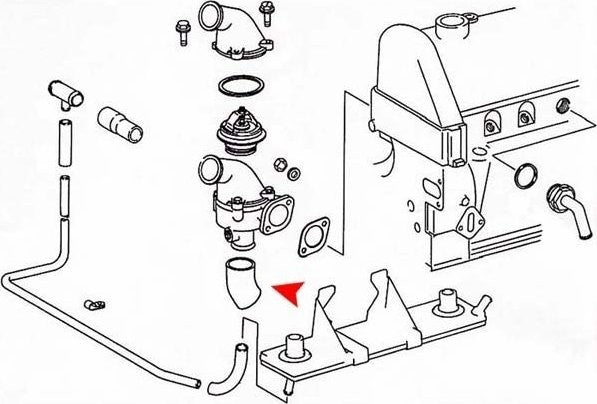 URO Engine Coolant Bypass Hose 1272030082