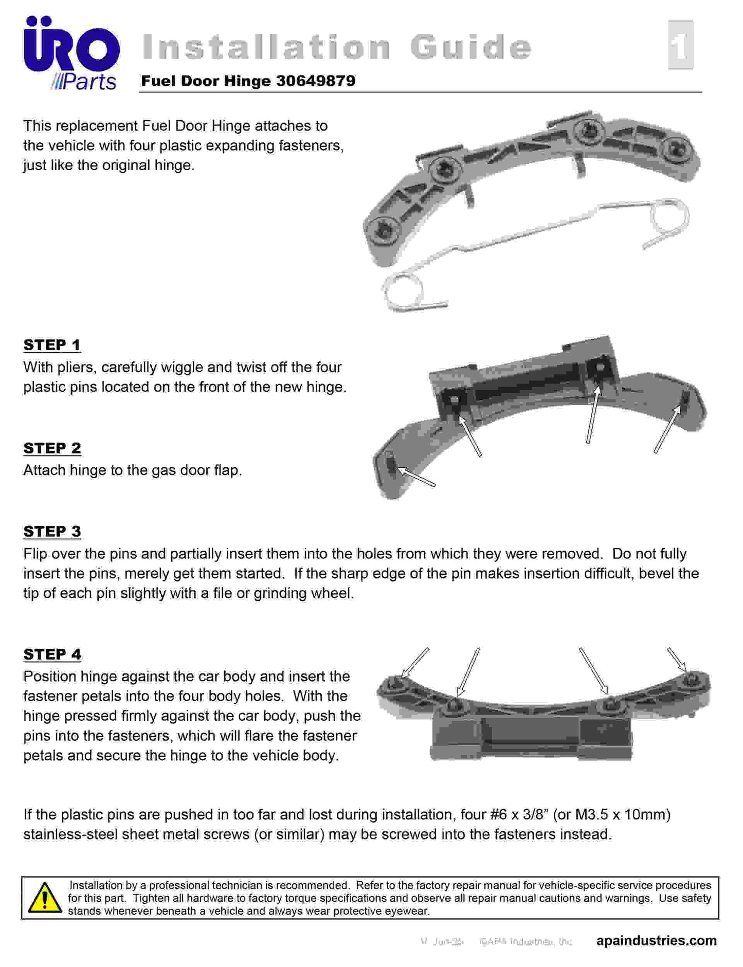 URO Fuel Door Hinge