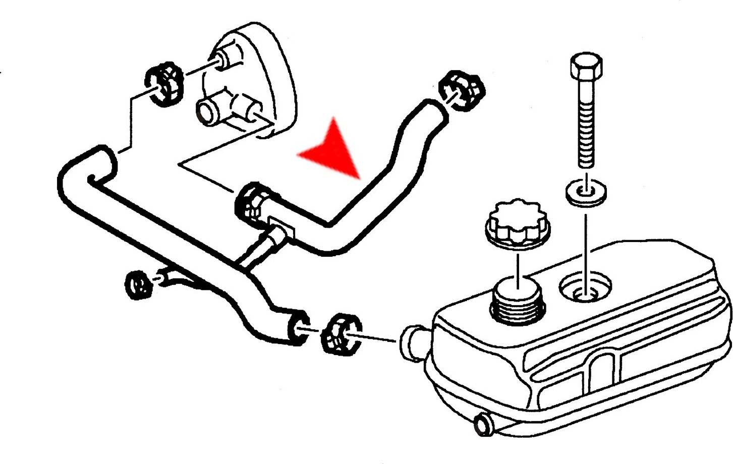 URO HVAC Heater Hose 7541527