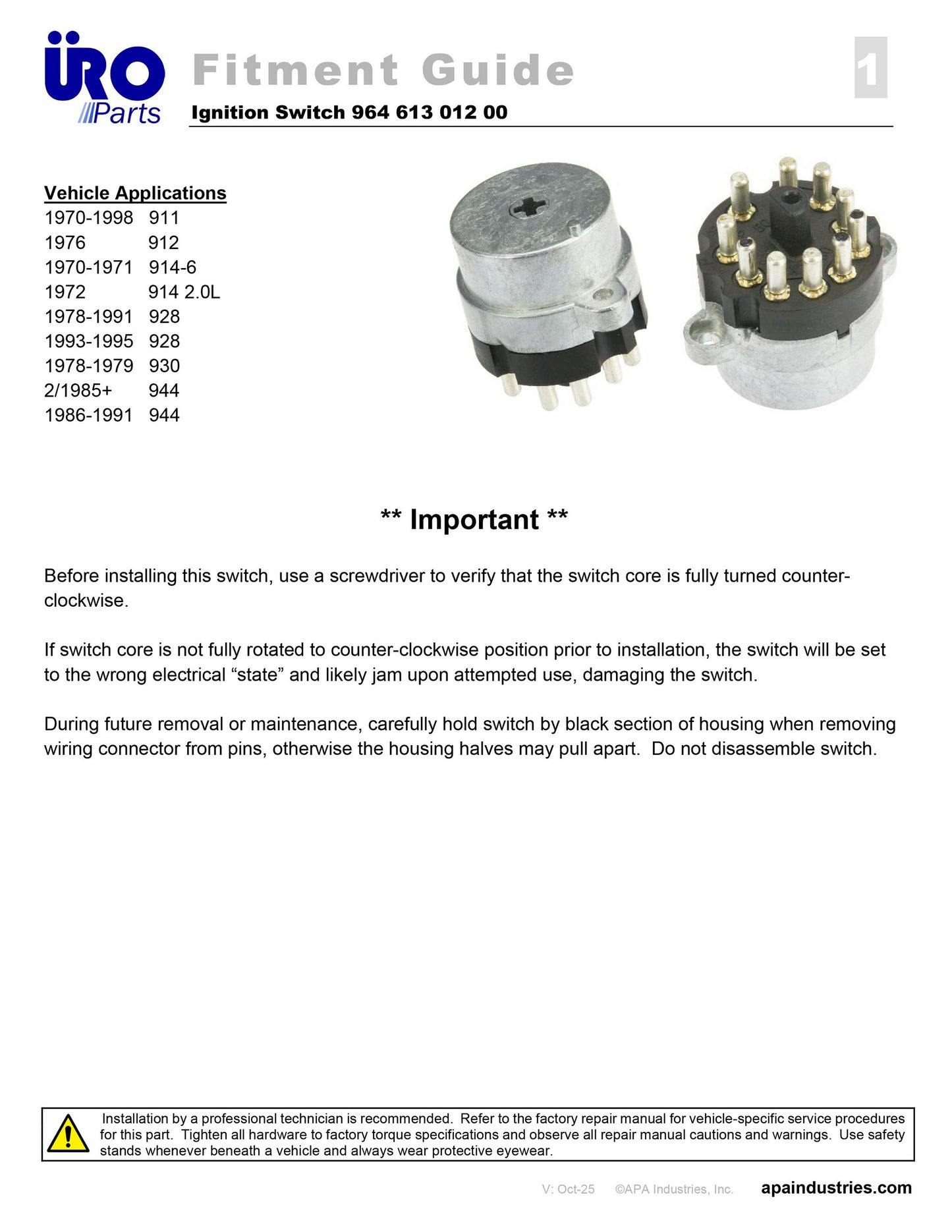 URO Ignition Switch 96461301200