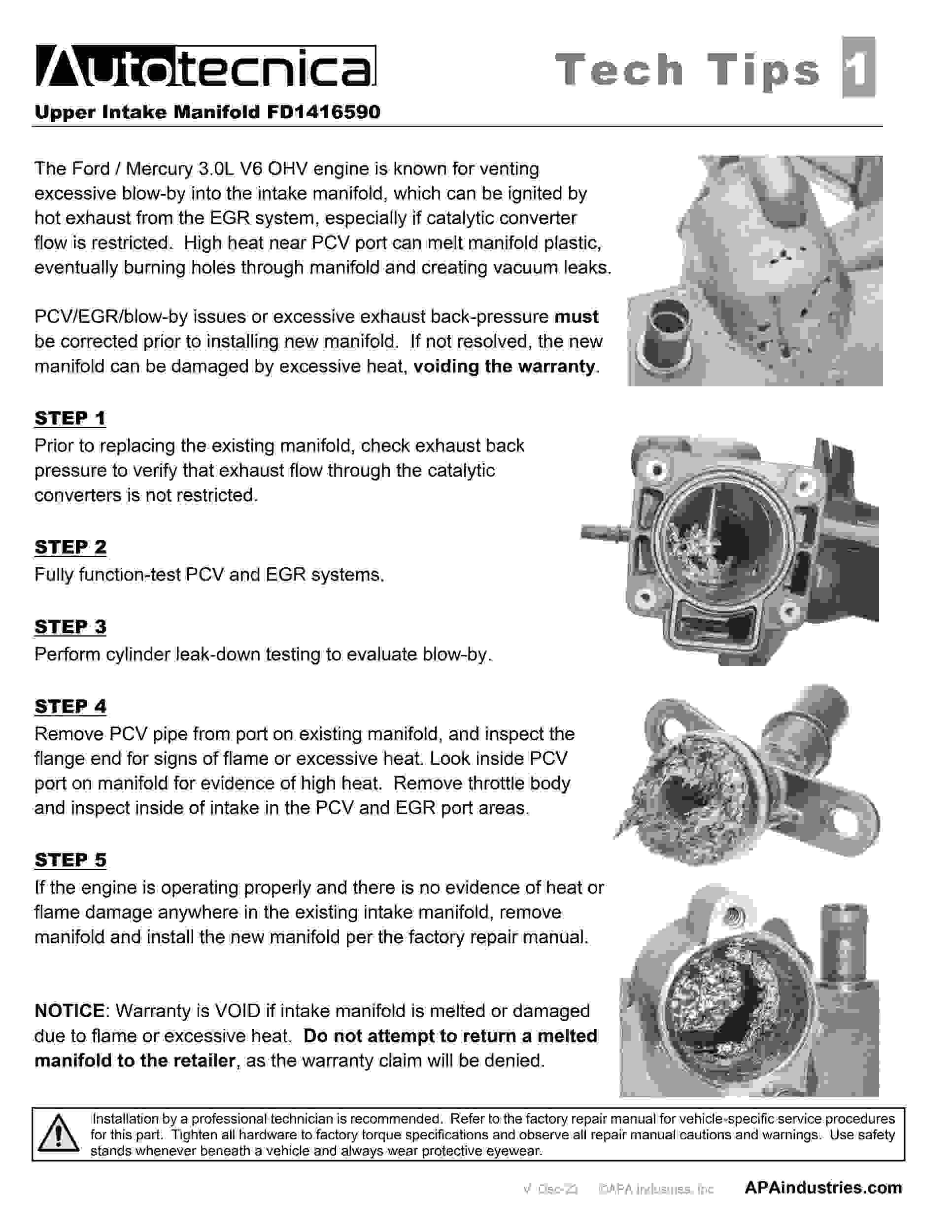 Autotecnica Engine Intake Manifold FD1416590